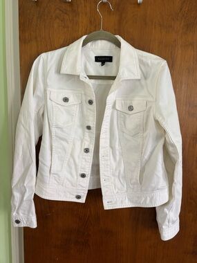 Talbots White Denim Jean Jacket - Clean Classic Fit